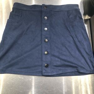 Express suede skirt